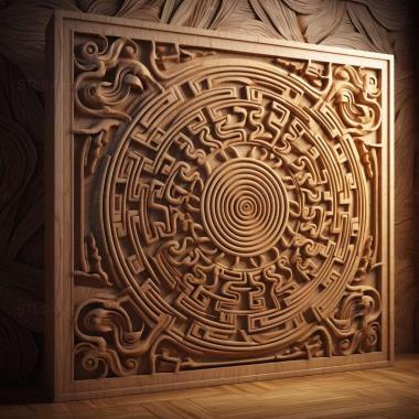 Patterns and decorations stl labyrinth 1 3d model